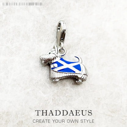 Pure 925 Sterling Silver Westie Westy Dog Scotland Animal Pendant Charms Jewelry Women Men Gift
