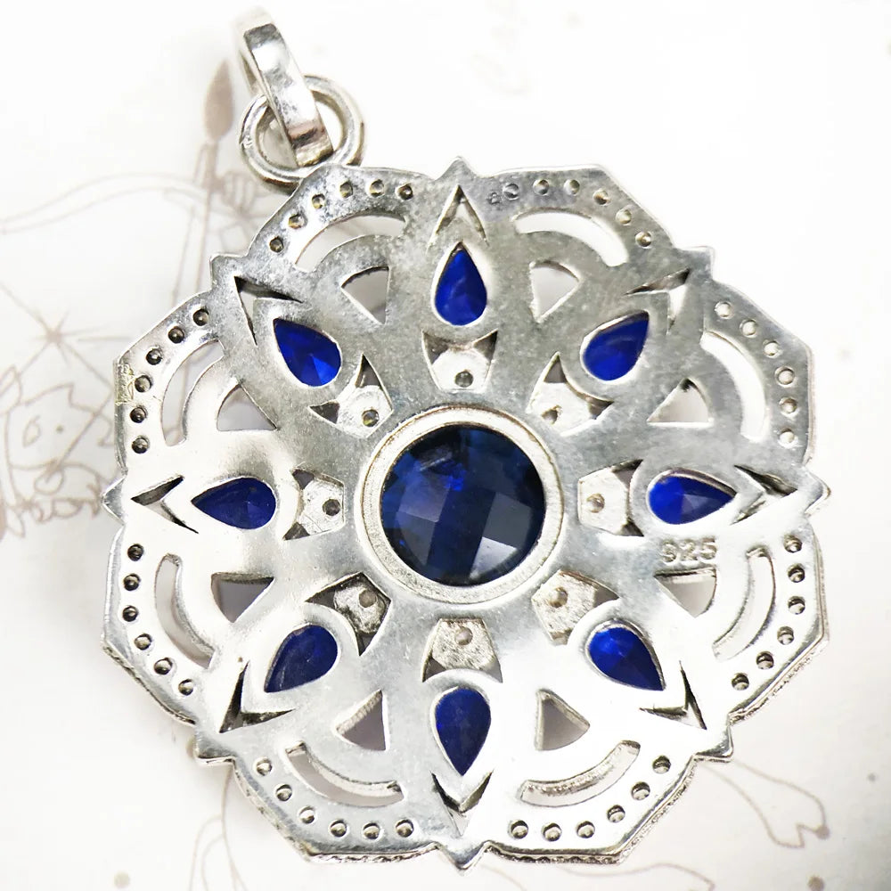 Amulet Magical Lucky Symbol Tree Flower Karma Whell Sun Bird Butterfly Pendants Jewelry 925 Sterling Silver Gift For Women Men
