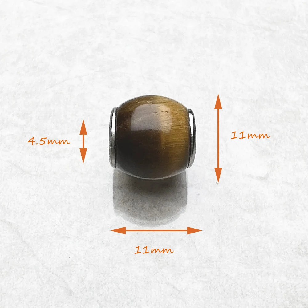 Beads Charm Brown, 925 Sterling Silver Tiger Eye Jewelry Karma European Accessories