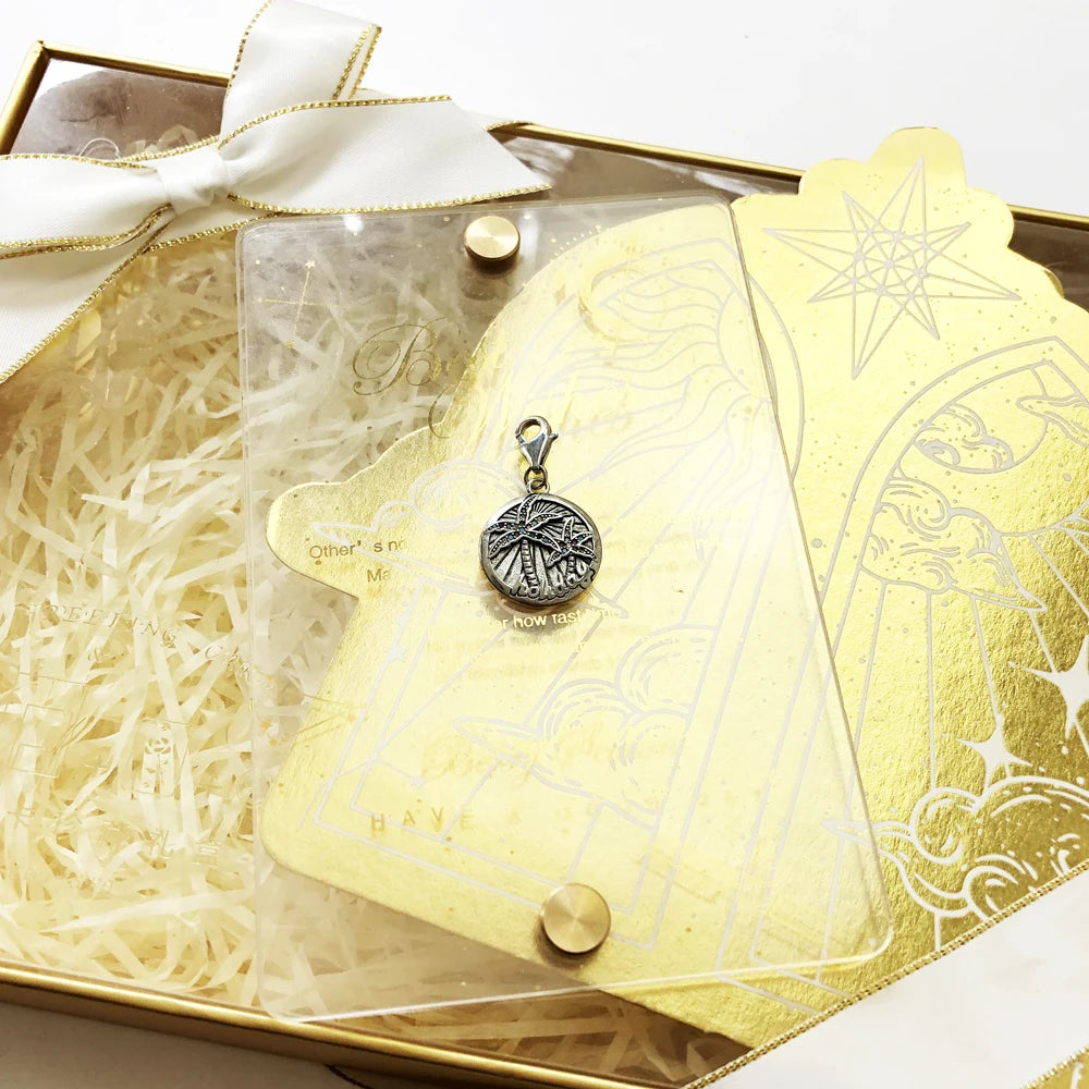 Charm Pendant Disc Tropical Holiday Palm Trees New European Summer Fun Jewelry Gift For Women Men 925 Sterling Silver